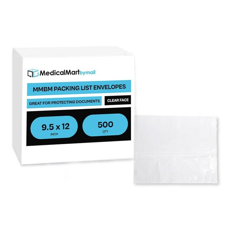 Clear Packing List Enclosed Envelopes 9.5"x12" Peel and Stick Adhesive 500 Pack gallery