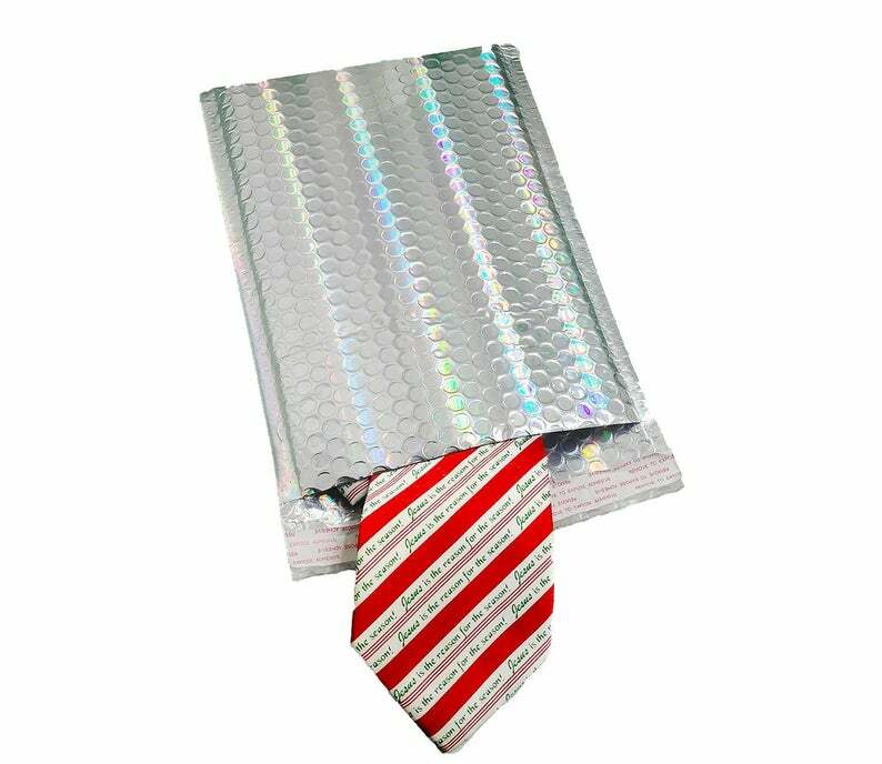 7x11 Holographic, Ice Blue Metallic Bubble Mailers, Padded Self Sealing Envelope gallery