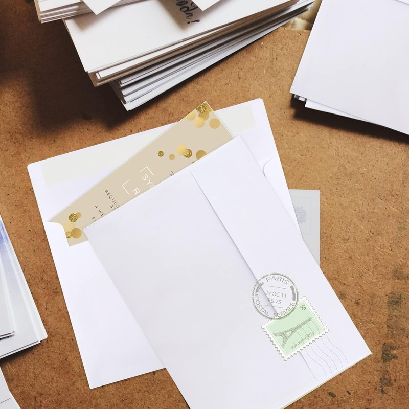 50 Self-Seal White A7 Envelopes - Perfect for Invitations, Photos & Mailings gallery