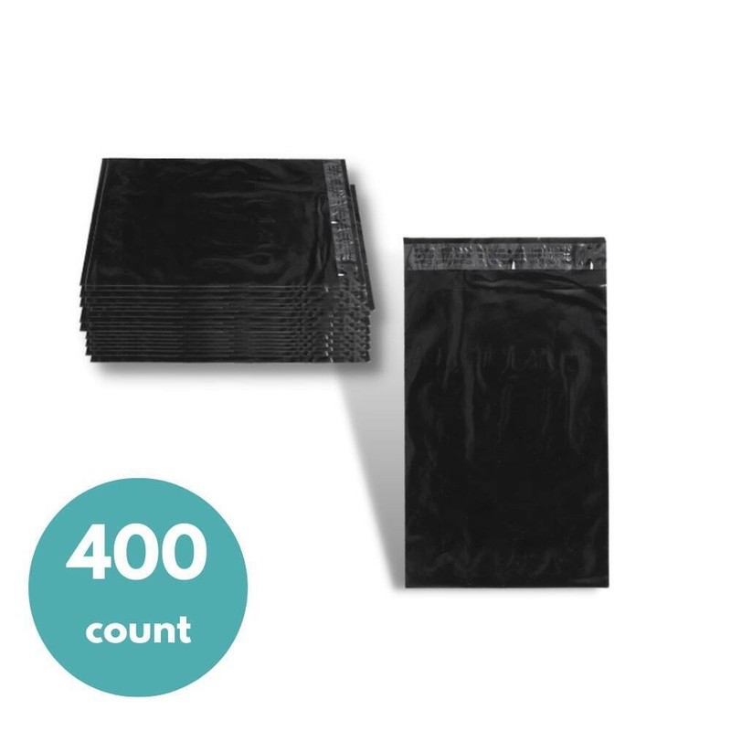 400 19×24 Black Poly Mailers Shipping Bags Packaging Envelopes 2 Mil Polybag