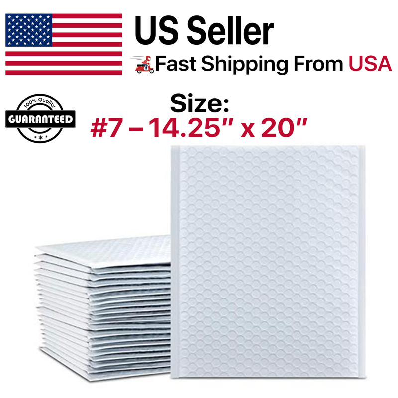 #7 14.25×20 (14.25×19) Poly Bubble Mailers Padded Envelopes Mailing Shipping Bag
