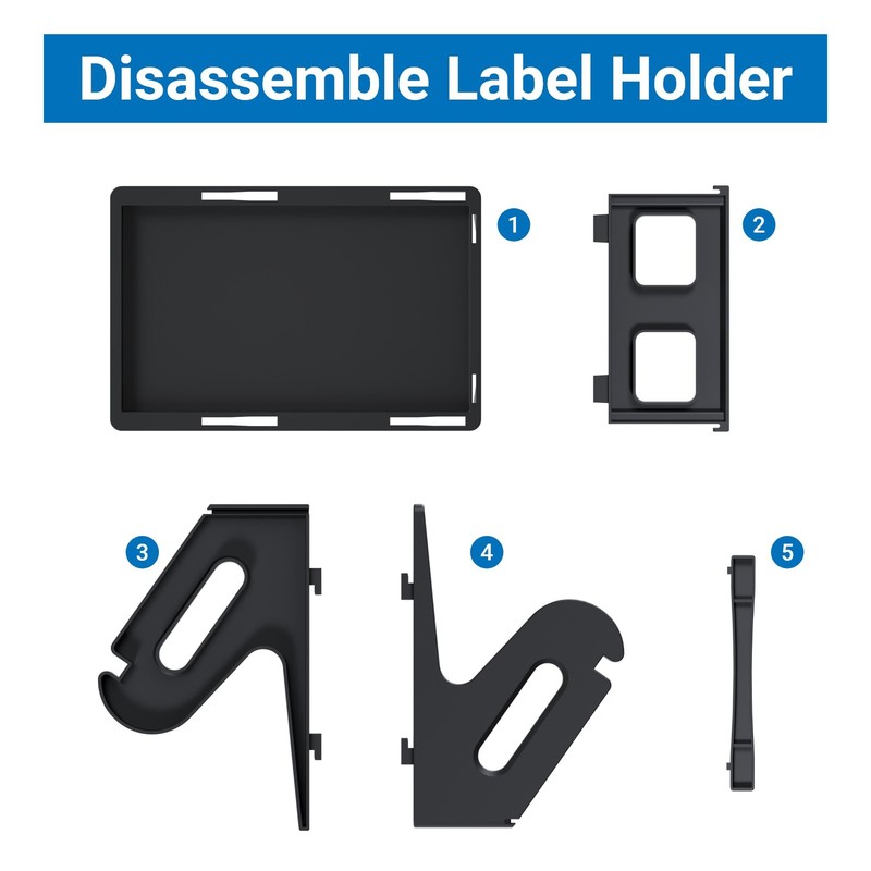 Jiose 4x6 Label Holder - Thermal for Rolls and Fan-Fold Black gallery