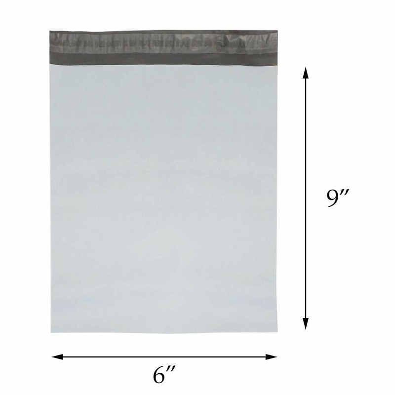 1000 PCS #1 White Poly Mailer (6″ x 9″), 2 Mil, Made in USA, EG-PM-W6X9(#1)