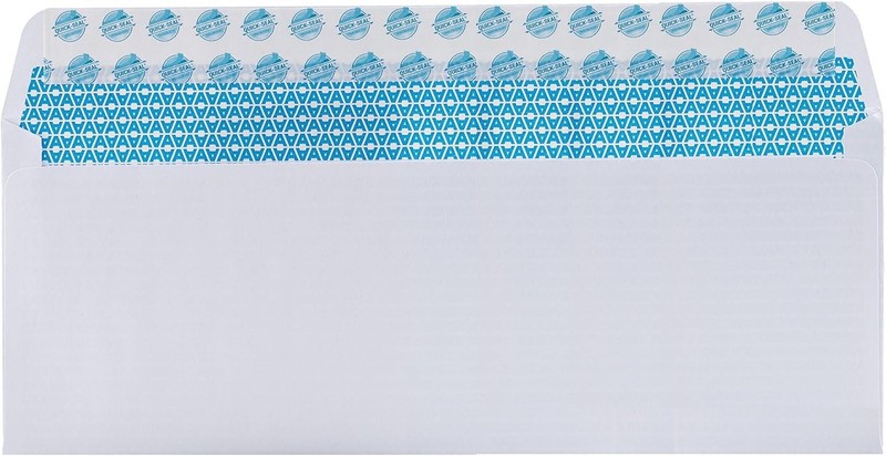 200 Self-Seal Envelopes, White, Security Tint for Confidential Document Mailing gallery