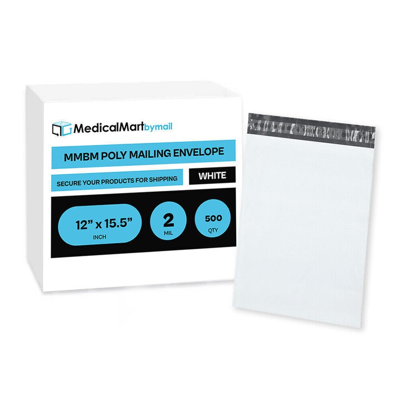 500 2 Mil Poly Mailers Shipping Bags Envelopes 12 x 15.5 Packaging Premium Bag