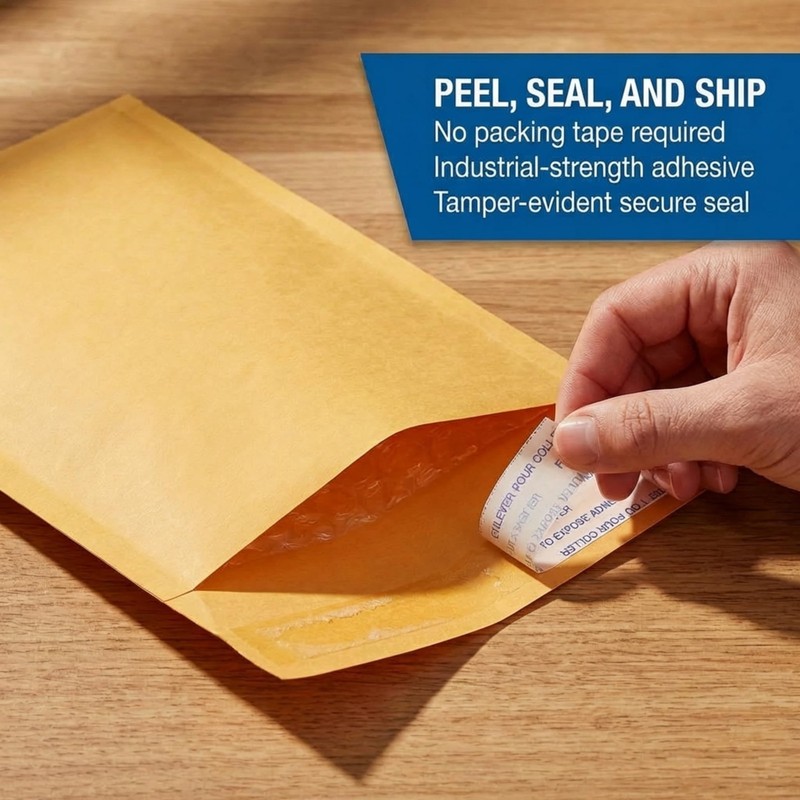 Box Usa Usa 9 1/2 X 14 1/2 Kraft Bubble Mailers 100-Pack - Brown Padded gallery