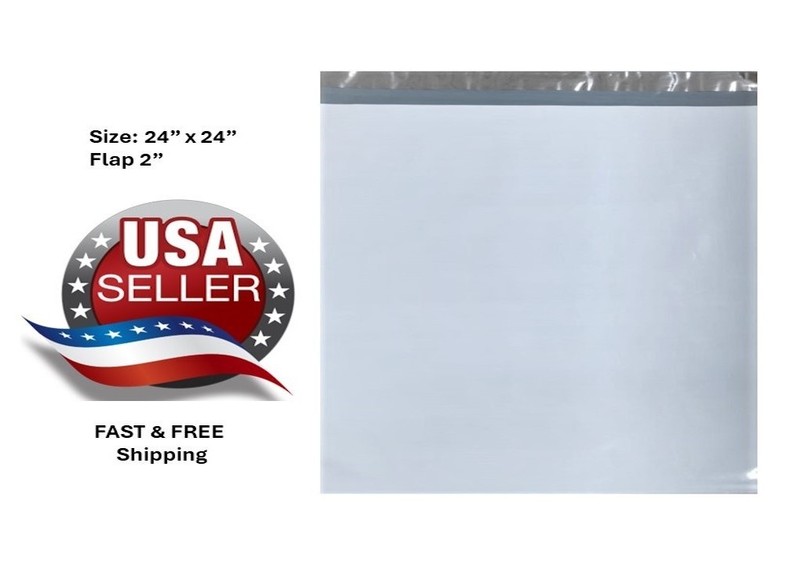 24"x24" Poly mailers, shipping envelopes, mailing bags Extra strong 2.5Mil