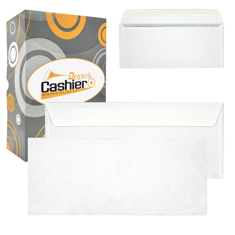 500 Cashier Depot #9 Business Envelopes, 3 7/8 x 8 7/8, Security Tinted, Gum …