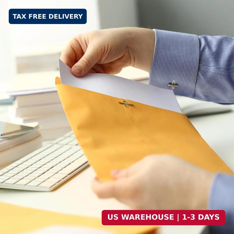 30 Pcs 6 x 9Inch Manilla Envelopes,Kraft Envelopes with Clasp Closure and Gummed gallery