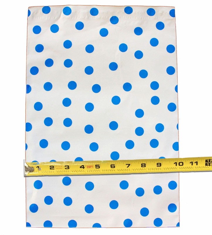 10" x 13" Pink|Teal|Purple|Blue Polka Dot -Flat Poly Mailers (200 Pack) gallery