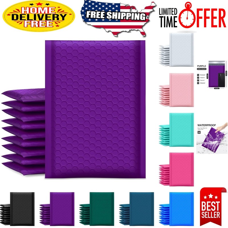 Professional 100 Pack 6×10” Bubble Mailers – Secure & Stylish Shipping Solution