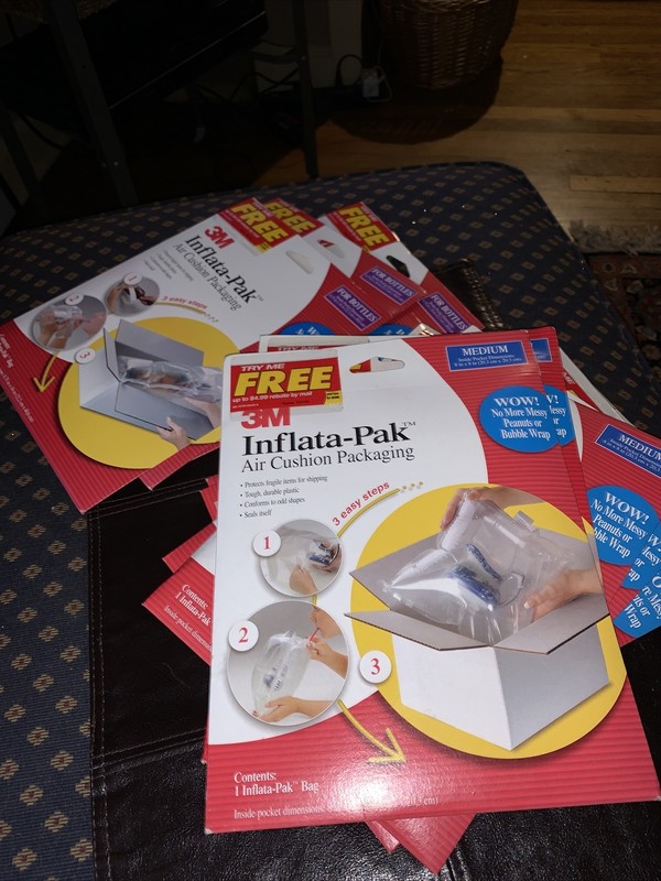 Lot of 10 3M Inflata-Pak Air Cushion Packaging New NOS 3-For Bottles 7- Medium