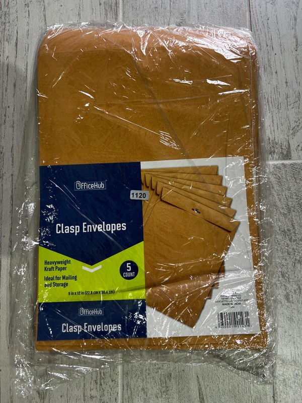 Office Hub Heavy Weight 6 Pack of 5 Count Clasp Envelopes 9 x 12