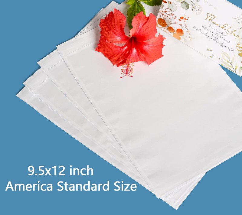 500 PCS 9.5"x 12" Clear Self-Adhesive Packing List Envelopes One Size, White gallery