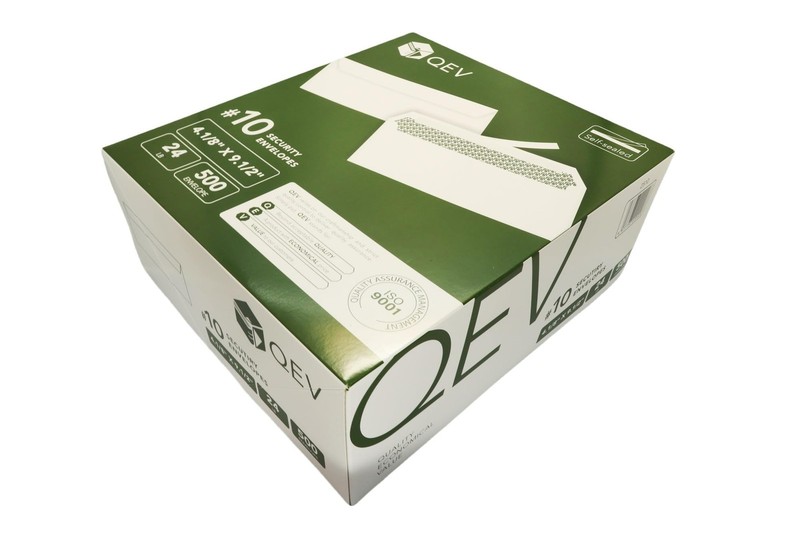 No 10 Security Self Seal Envelopes 500ct, 24lb White Offset Paper, Security T…