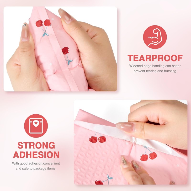 6x10 Inch Pink Poly Bubble Mailers 100 Pack,Waterproof Self Seal Adhesive Sma... gallery