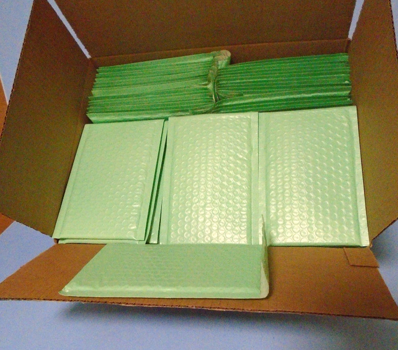 100 Green Ash 4″ x 8″ Poly Bubble Mailers Padded Bags Envelopes