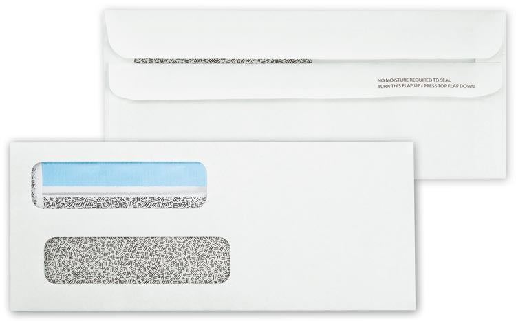 92502 Double Window Envelope Self Seal 8 5/8 x 3 5/8″ QTY 100