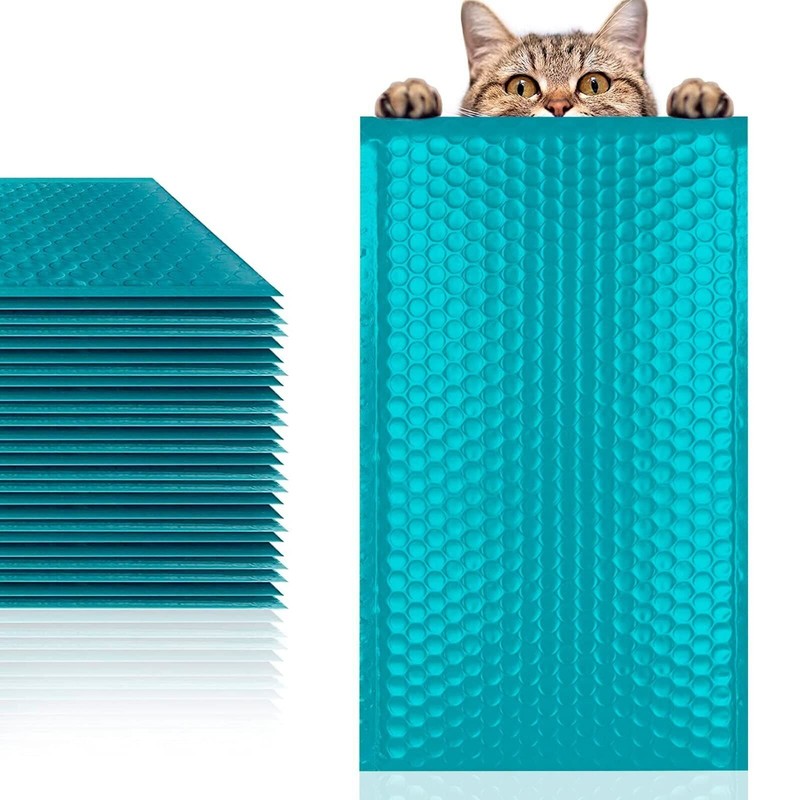 25 pcs Teal Poly Bubble Mailers 5″ x 9″ Self Sealing Cushion Padded Envelopes