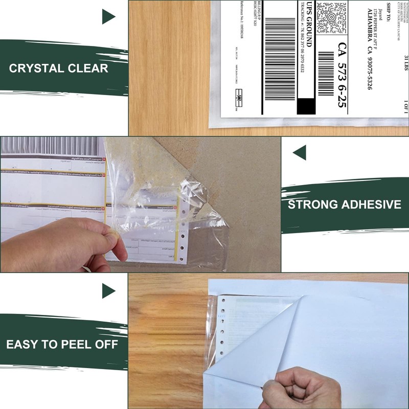 6"x9" Clear Packing List Envelopes, Top Load Adhesive Shipping Label Sleeves ... gallery
