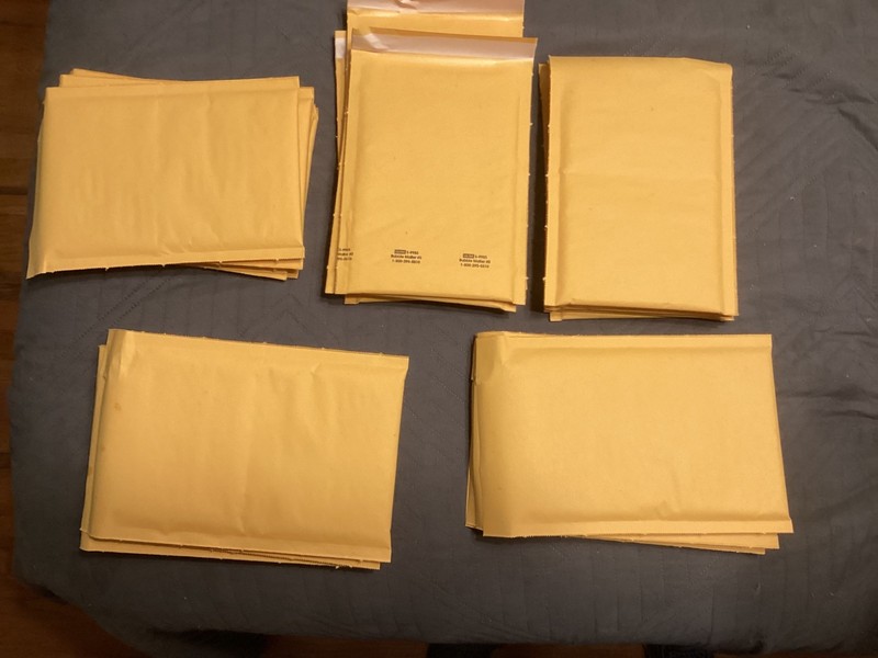 Lot of 25ea #0 6×10 Kraft Bubble Envelopes Uline Padded Shipping Mailers 6″x10″