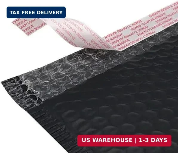 Water Resistant Bubble Envelope Mailers [10 Pack] 4 inch x 7 inch #000 Black gallery