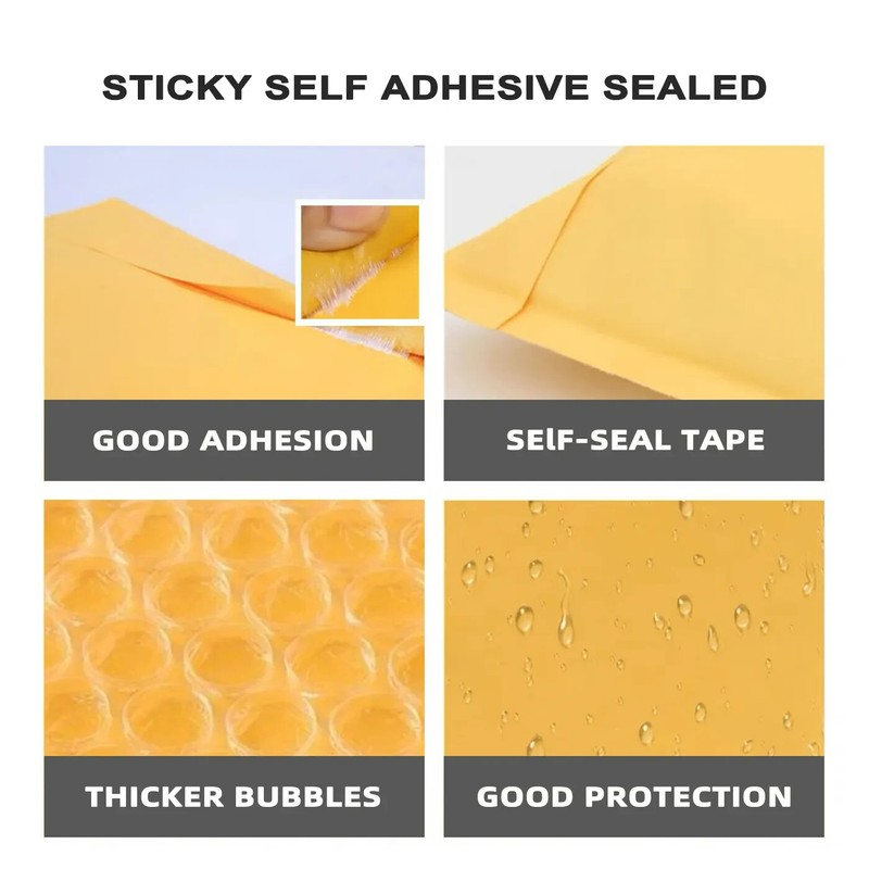 Coolpkg 25 PCS #00 5X10" Self Seal Kraft Bubble Mailer Padded Envelope 5*10 gallery