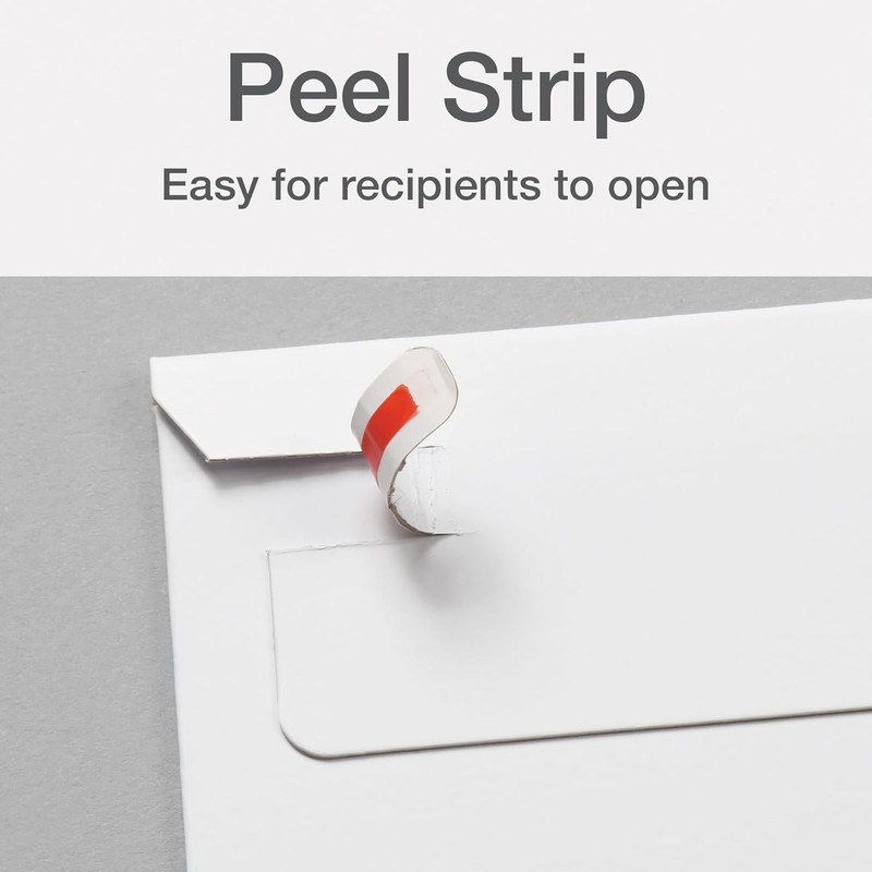 Photo Document Mailers, Redi-Strip Self Seal Closure, Rigid Stay Flat Mailer, Wh gallery