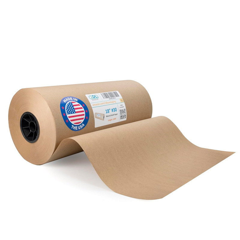18″ X 14400″ (1200 Ft) Large Brown Kraft Paper Roll for Packing – Perfect Natura