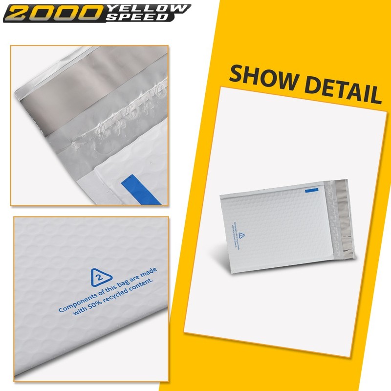 Padded Bubble Mailer Envelope White With Color Logo 100 Pieces gallery
