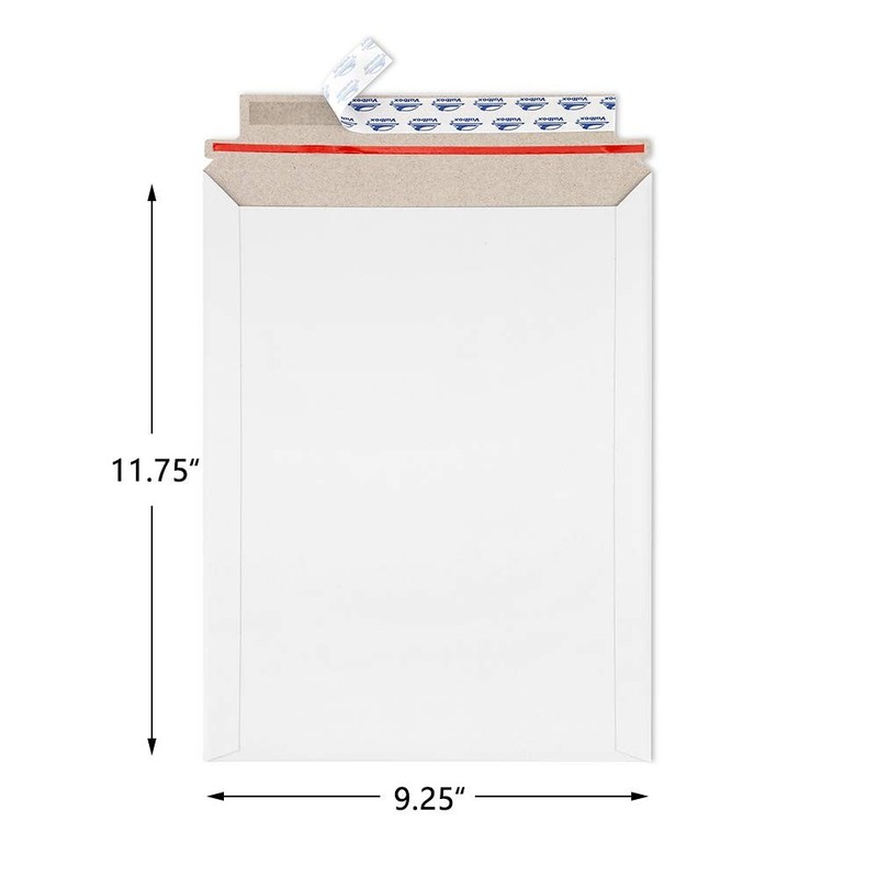 9x11.5 Self Seal Photo Mailers 25 Pack Flat White Cardboard Envelopes 9.25x11.75 gallery