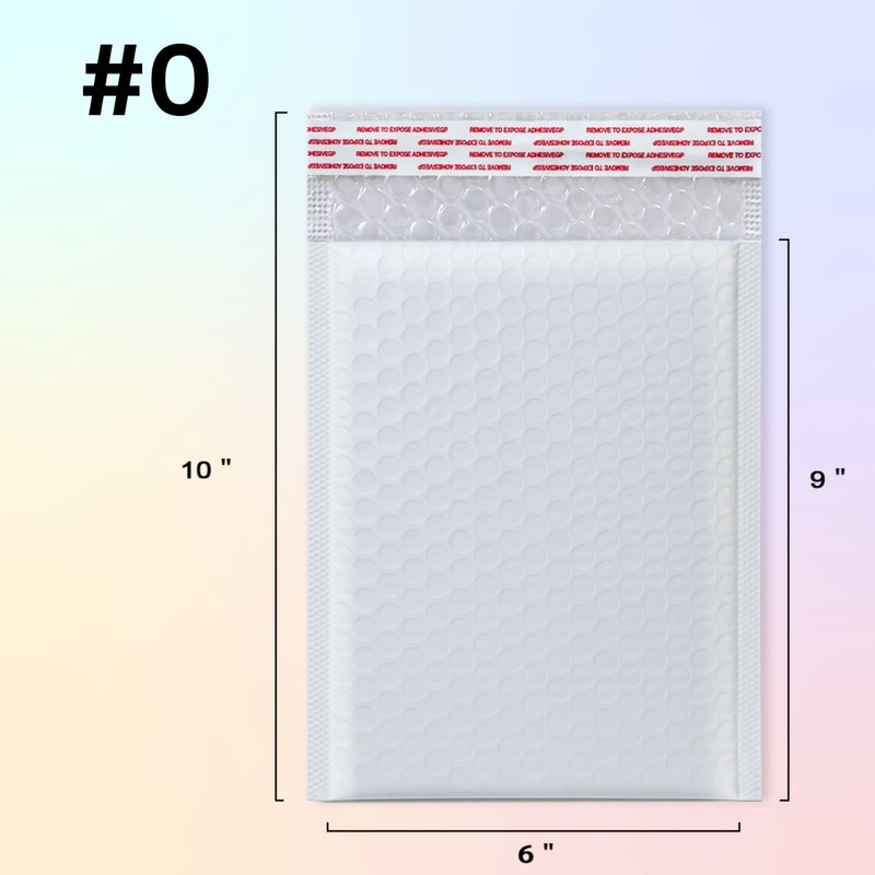 250pcs #0 6×10 Poly Bubble Mailers Padded Envelopes Shipping Mailing Bags Case
