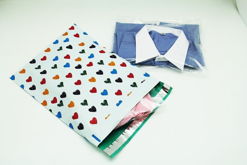 500 14.5x19 Colorful Hearts Designer Poly Mailers Envelopes Boutique Custom Bags gallery