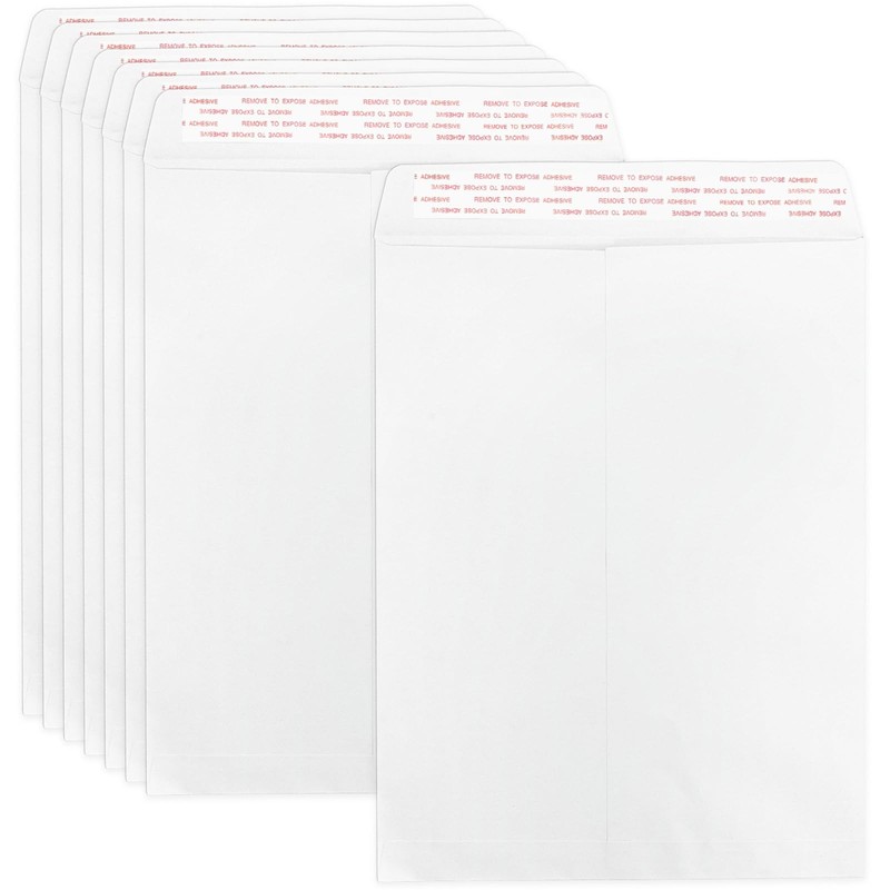 10×13 White Envelopes Self Seal 100 Pack, 80GSM Paper Security Catalog Large …