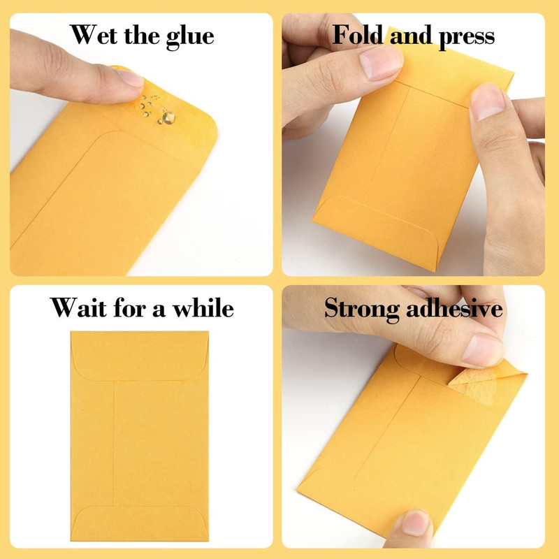 200 Pack Kraft Small Coin Envelopes Seed Packets Mini Envelopes for , Keys, Stam gallery