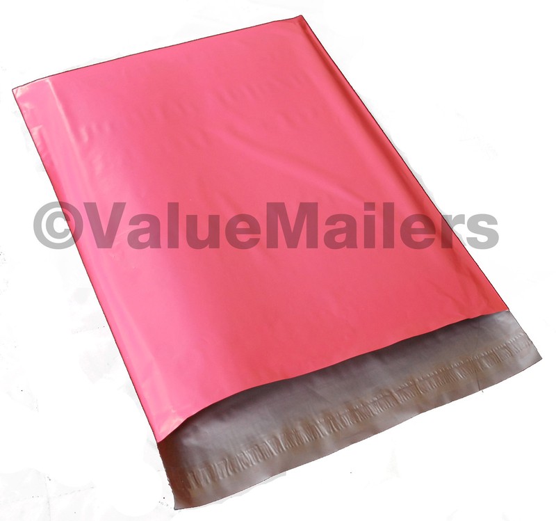 100 14×17 Pink Poly Mailers Shipping Envelopes Couture Boutique Quality Bags