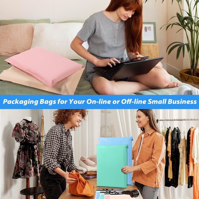 Multi Size Poly Mailers Variety Pack(10 Each: 14x19,12x15,11x15,10x13), 40Pac... gallery