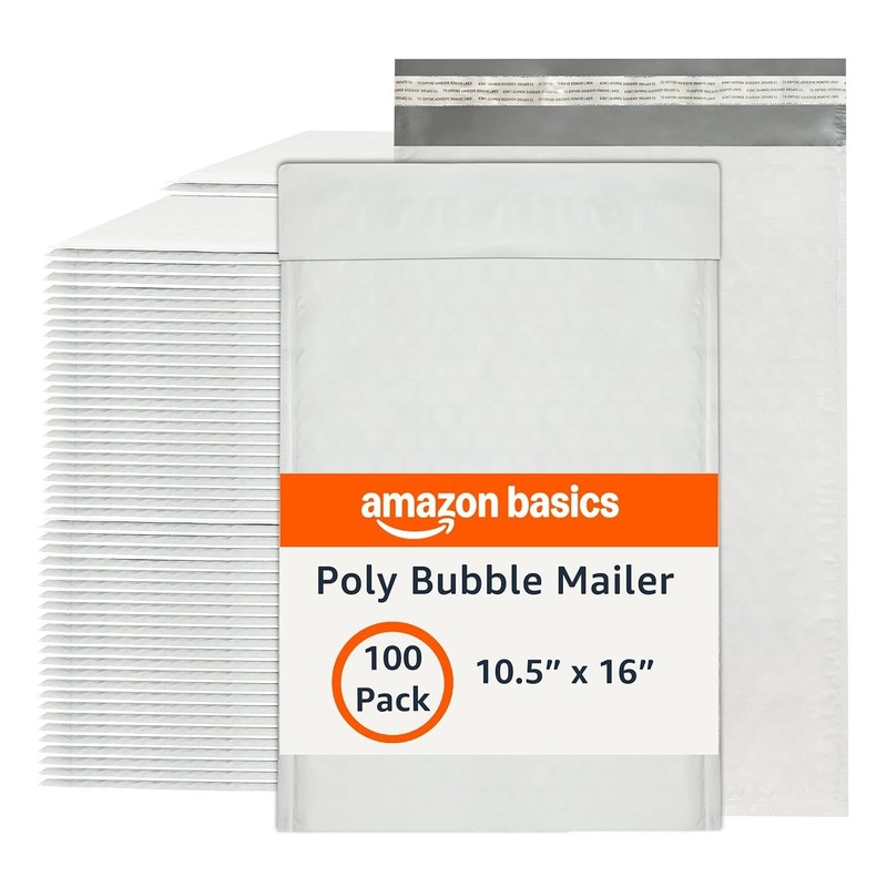 Water-Resistant Self-Seal Mailers, 10.5" x 16", 100-Pack - Perfect for Shipping gallery