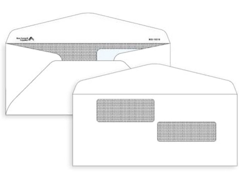 Blue Summit #10 Double Window Security Envelopes White Payroll Checks 500 PC ADP