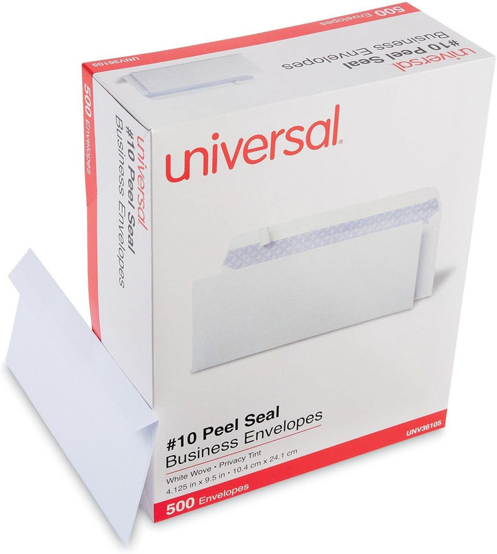 UNV36105 4.25 X 9.63 In. No.10 Business White Envelope