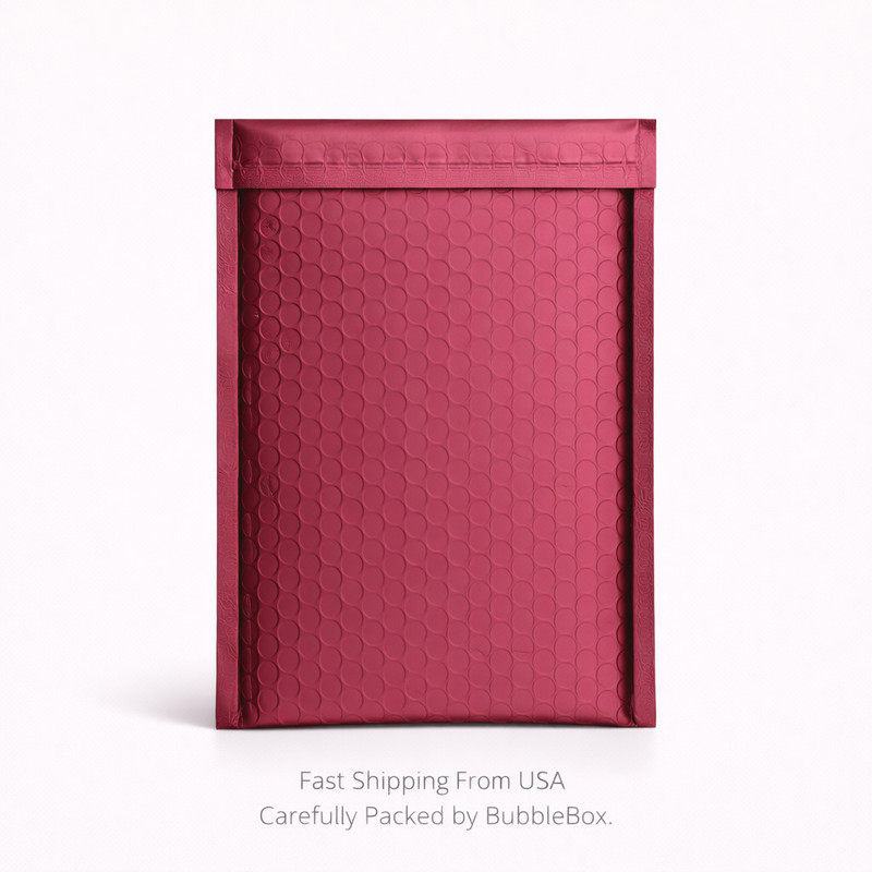 500 Matte Metallic Bordeaux Poly Bubble Mailers #000 4x8 Padded Envelopes gallery