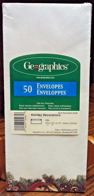 Geographics Geopaper #10 Holiday Decorations 50ct Envelopes 4.1″x 9.5″ NEW 969