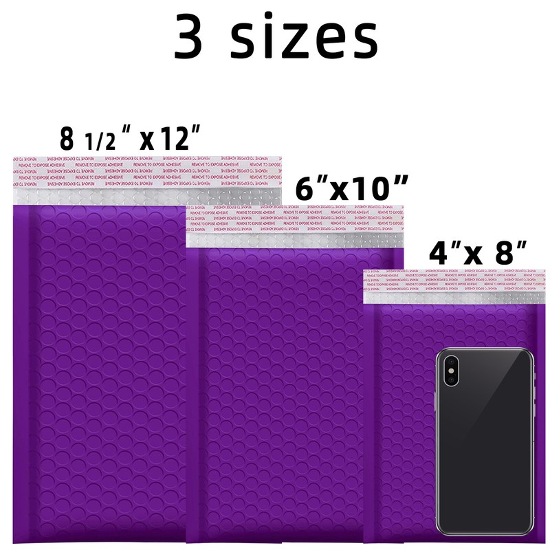 #0 6x10 (6x9 ) Poly Bubble Padded Envelopes Mailers Shipping Bag PURPLE 1000 PCS gallery