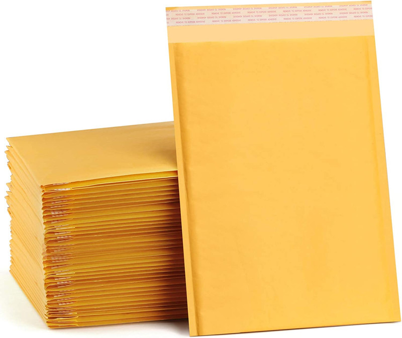 Kraft Bubble Mailers 10.5X16 Inch 25 Pack Usable Size 10.5X15 Yellow Padded Enve