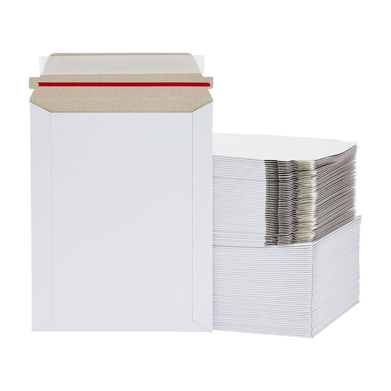 Rigid Photo Document Mailers Shipping Envelopes White 9.75″ x 12.25″ 200 Pieces