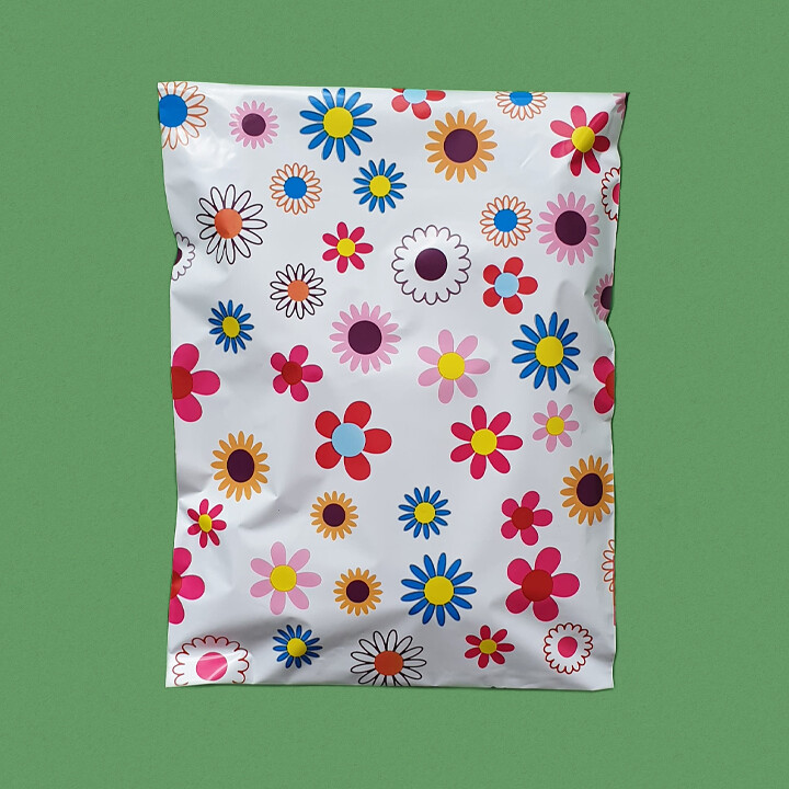 Designer Polymailer Colorful Daisy Daisies poly mailers 10x13 gallery