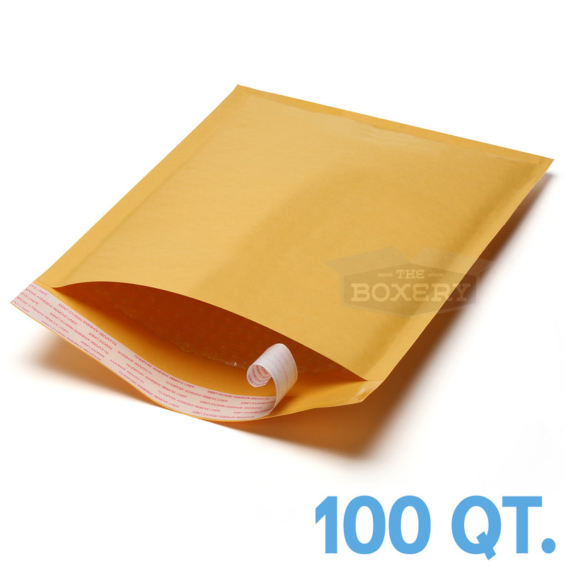 100 #2 8.5 x 12 Kraft Bubble Padded Envelopes Mailers from The Boxery