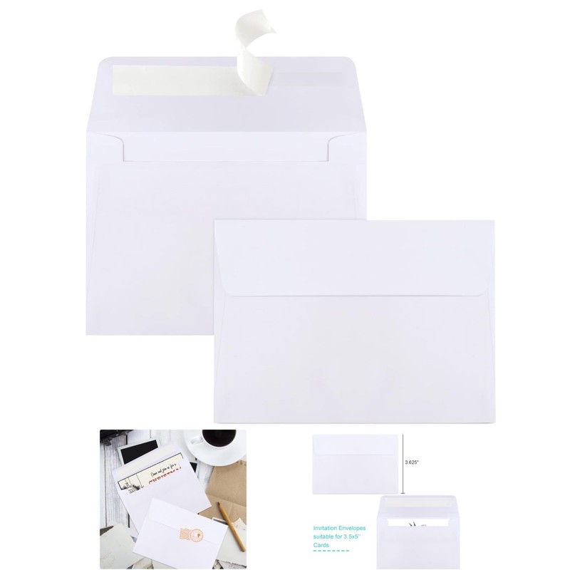 High-Quality Self-Seal A1 Envelopes, 90-Pack – Ideal for Photos & Invitations