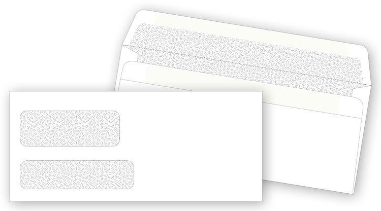 DW3787S Double Window Confidential Envelope Self-Seal 3 7/8 x 8 7/8″ QTY 250