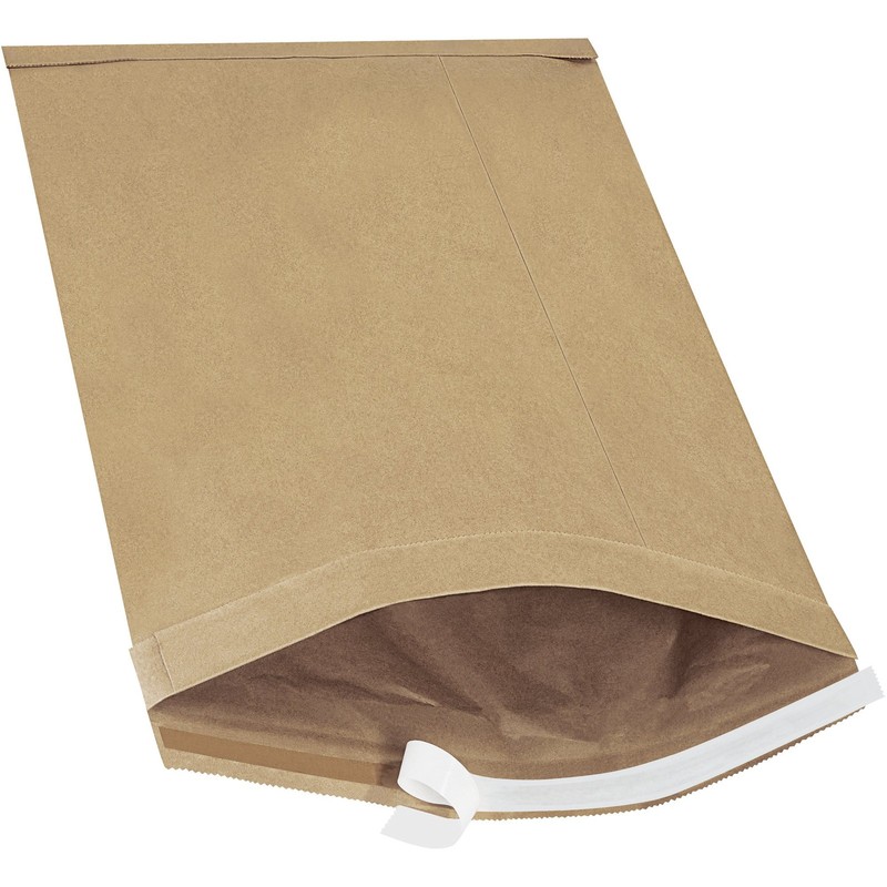Kraft Self-Seal Padded Mailers, #6, 12 1/2″ x 19″, Kraft Brown, Peel and Seal…